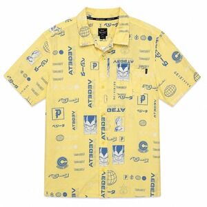 Primitive x Dragon Ball Z Vegeta Yellow Button Front Shirt Men's Large